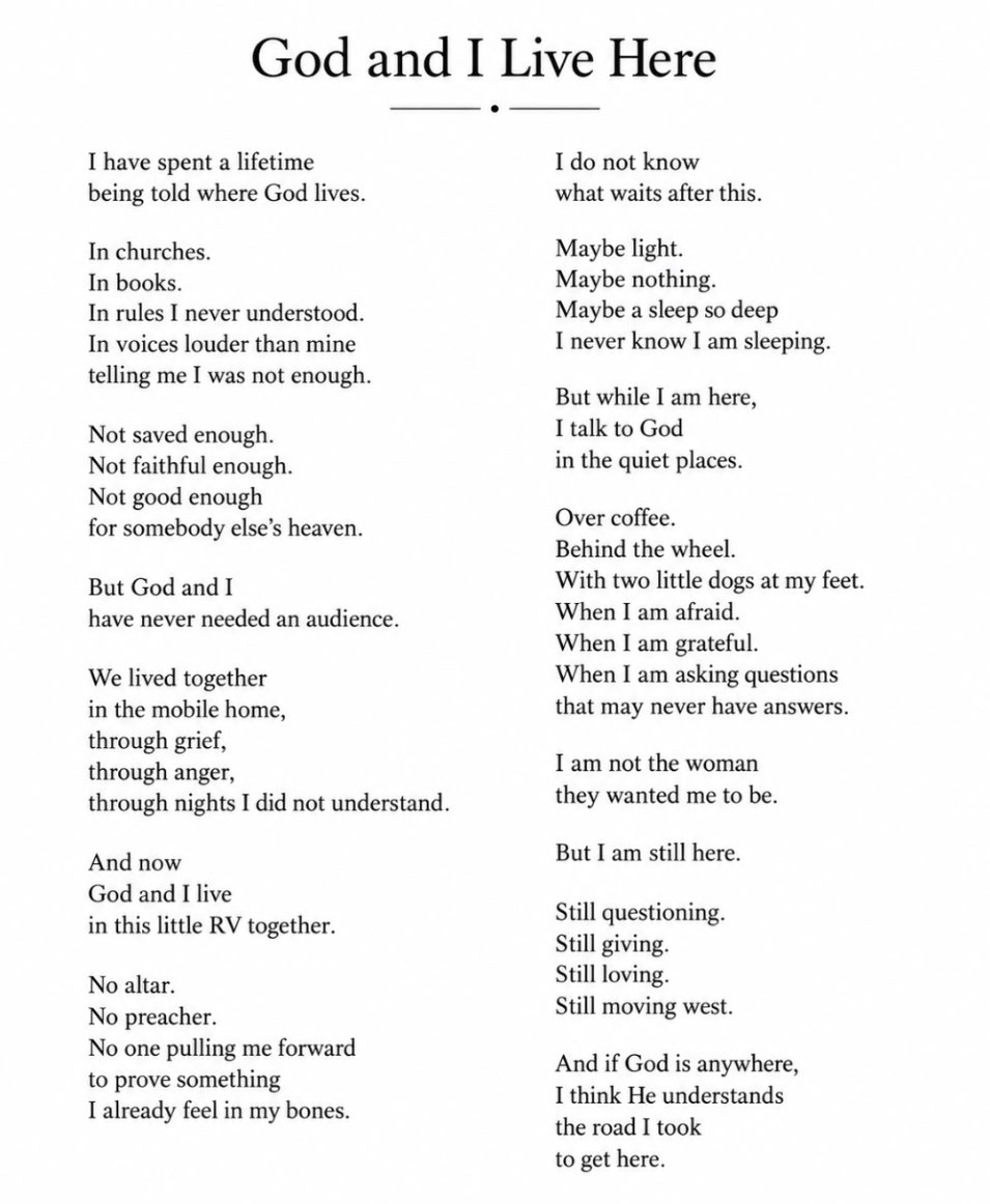 God and I Live Here — a poem by Trisha Springer Hart